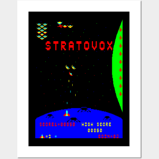 Mod.1 Arcade Stratovox Space Invader Video Game Posters and Art